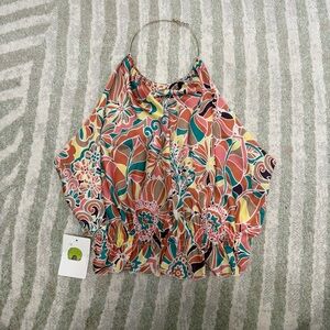 Molly Bracken Multicolor Floral Halter Camisole